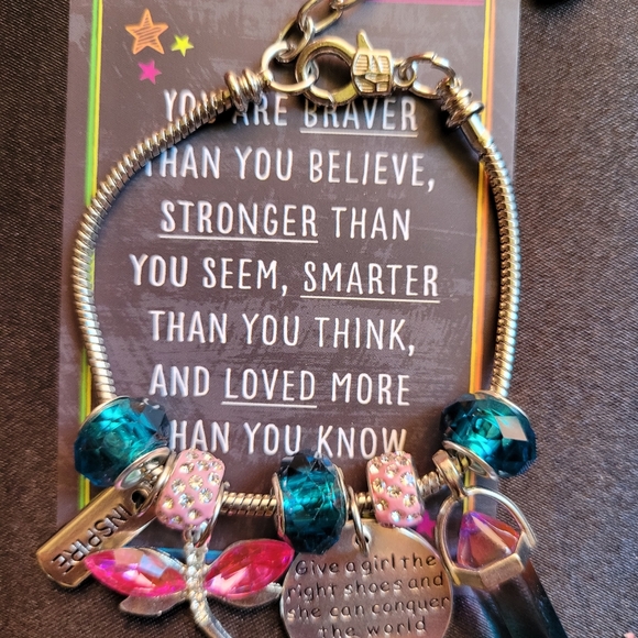 2 for 40 Silver rope Bullet Pendant charm bracelets - Picture 2 of 5